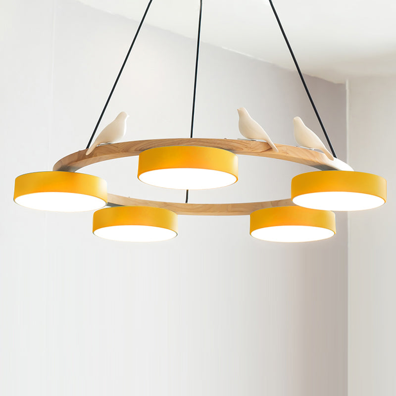 Muto Chandelier Bird Round