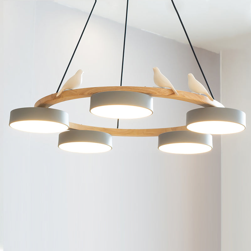 Muto Chandelier Bird Round
