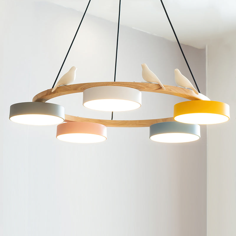 Muto Chandelier Bird Round