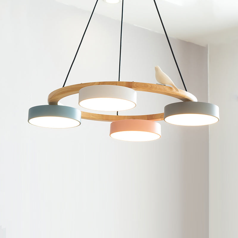 Muto Chandelier Bird Round