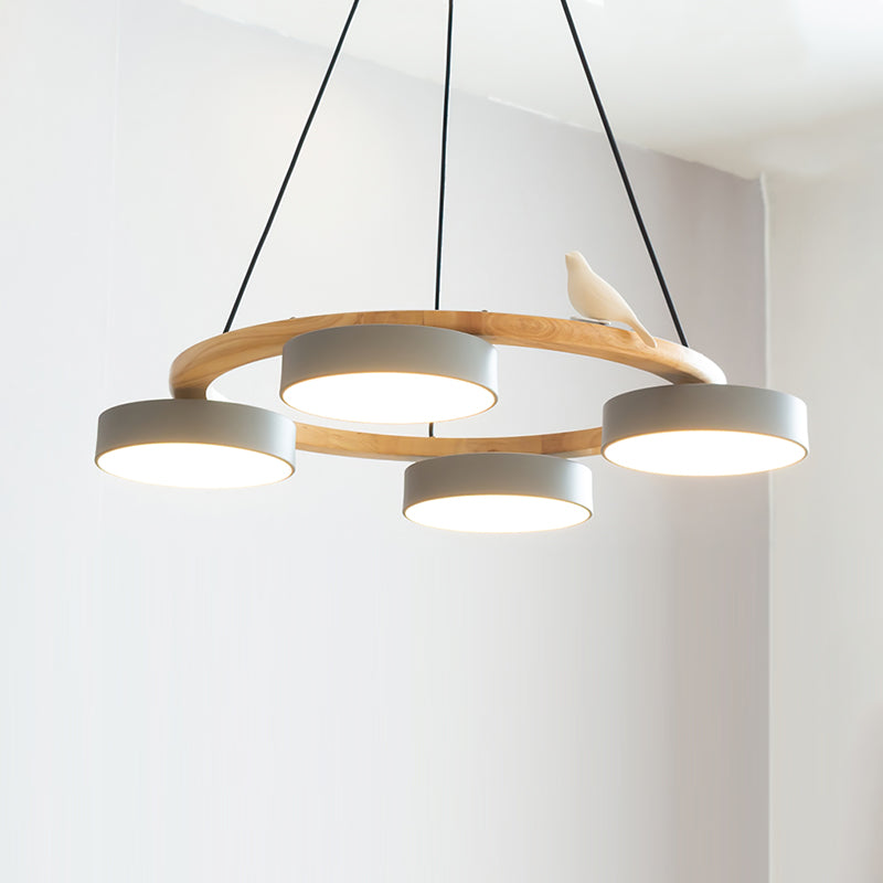 Muto Chandelier Bird Round