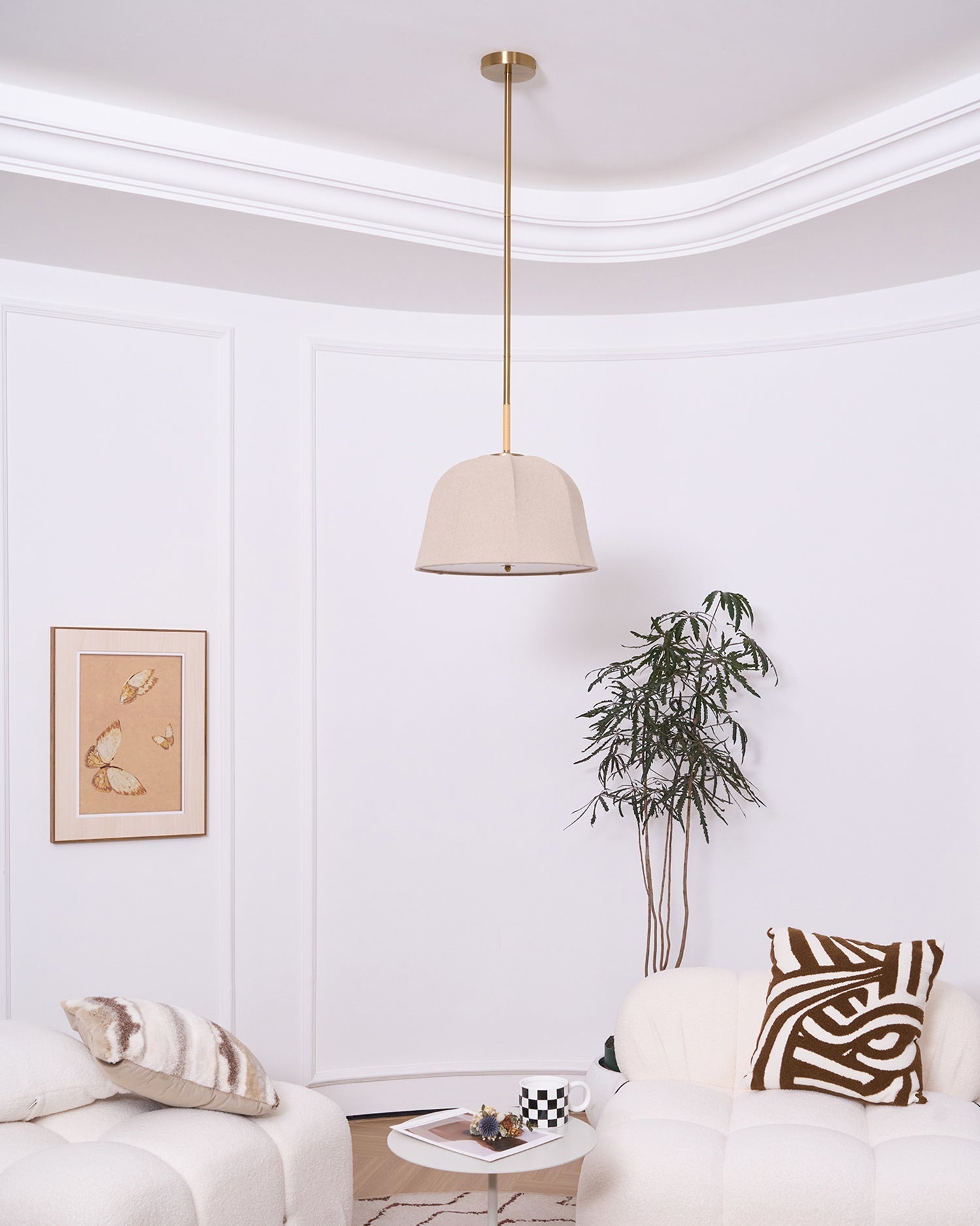 Fiora Vintage Fabric Pendant Lamp - Letslighting