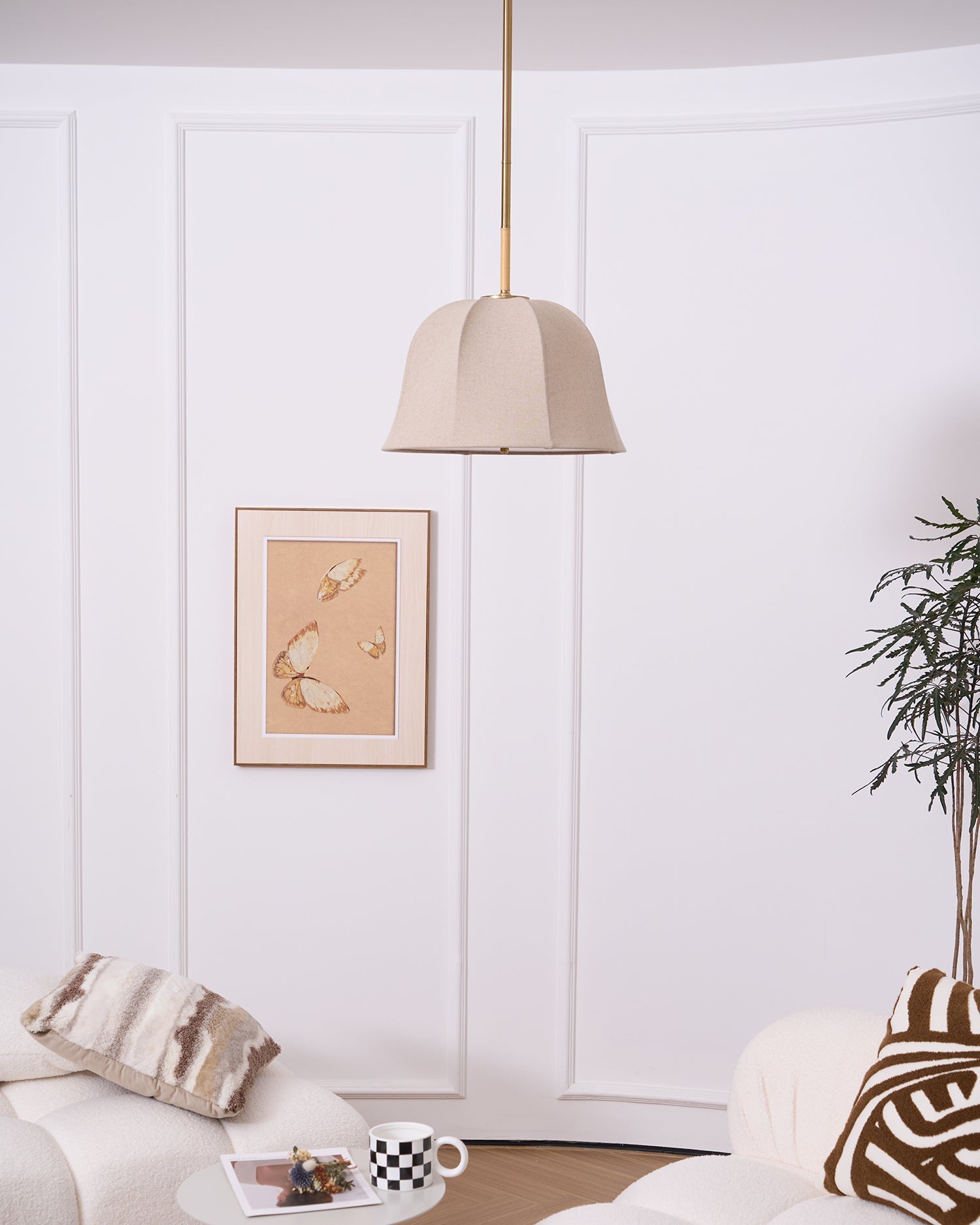 Fiora Vintage Fabric Pendant Lamp - Letslighting