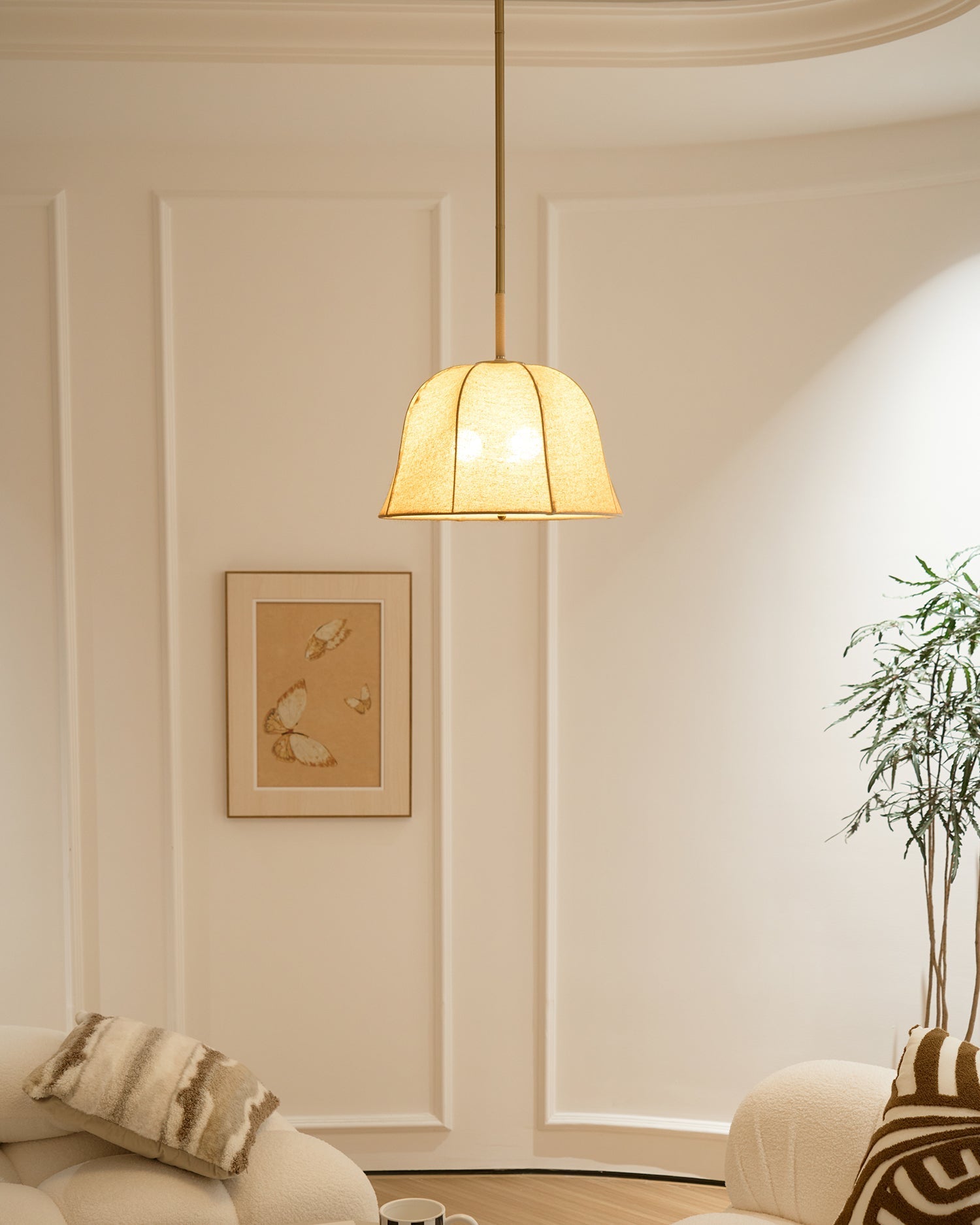 Fiora Vintage Fabric Pendant Lamp - Letslighting