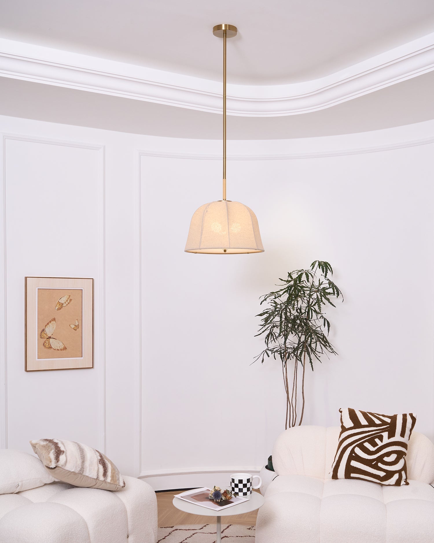 Fiora Vintage Fabric Pendant Lamp - Letslighting