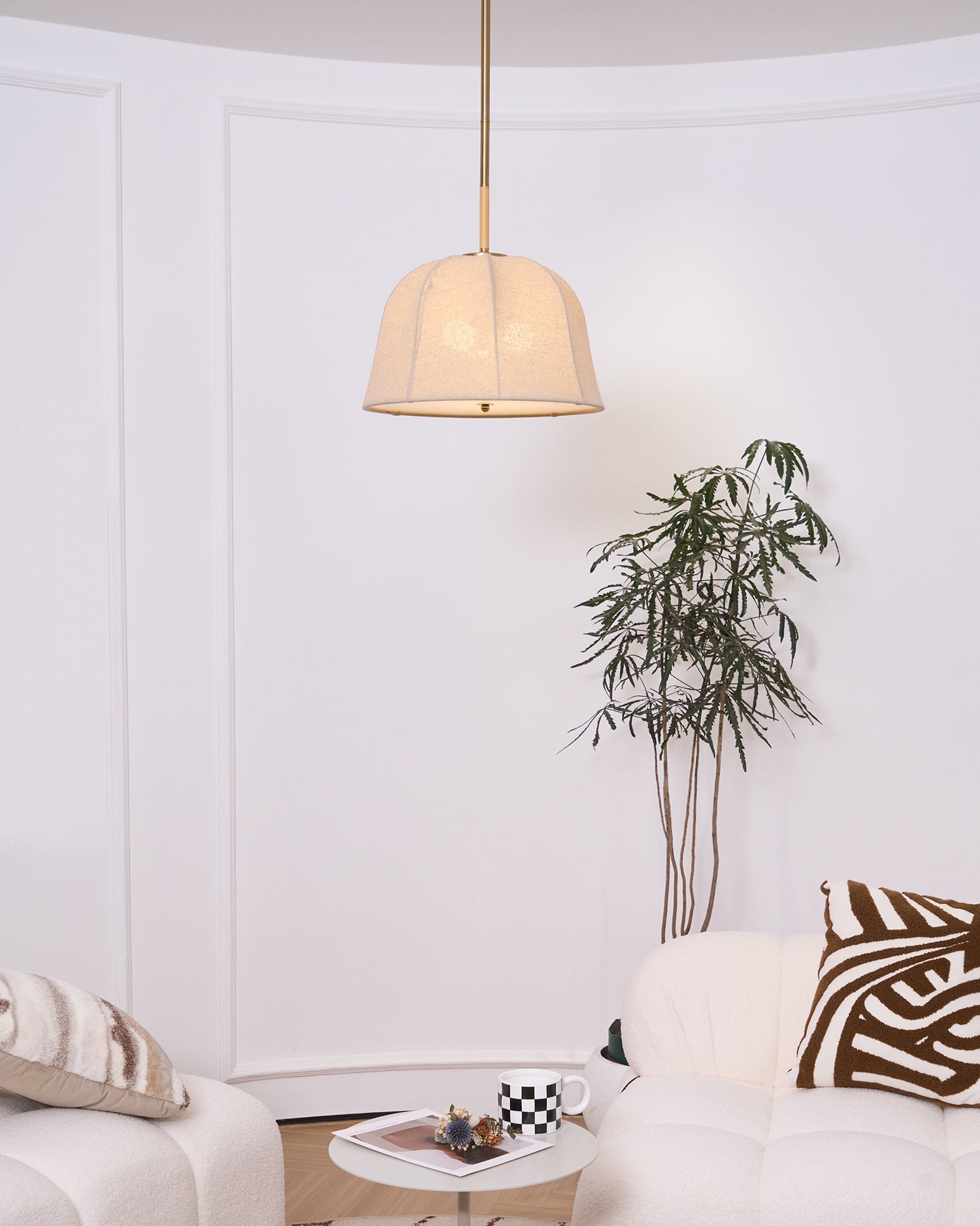 Fiora Vintage Fabric Pendant Lamp - Letslighting