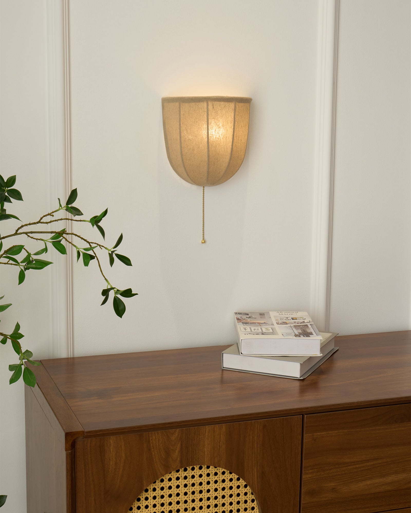 Griswold Natural Linen Fabric Sconce Wall lamp - Letslighting