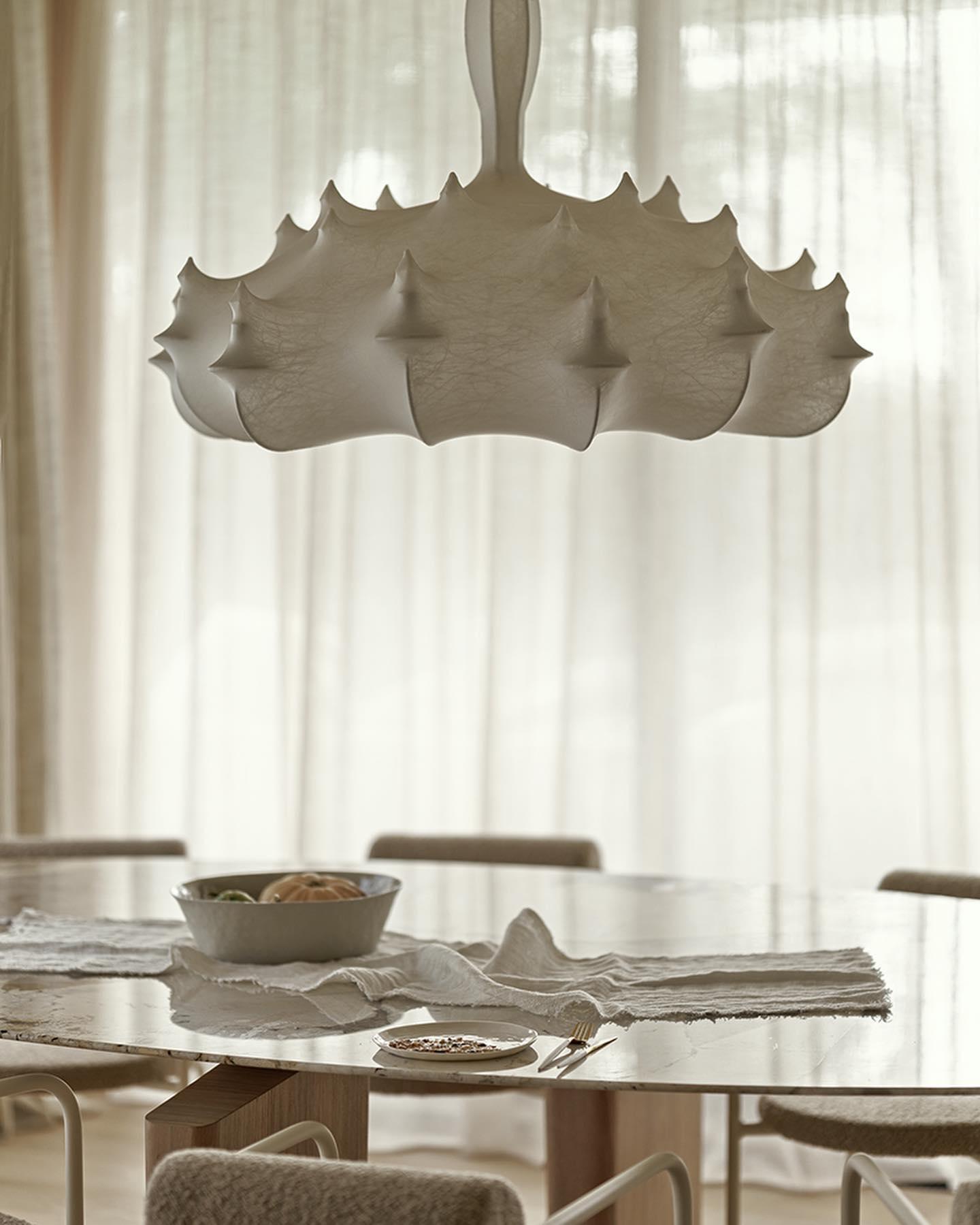 Marcel Chandelier Cocoon Resin Crystal Glow - Letslighting