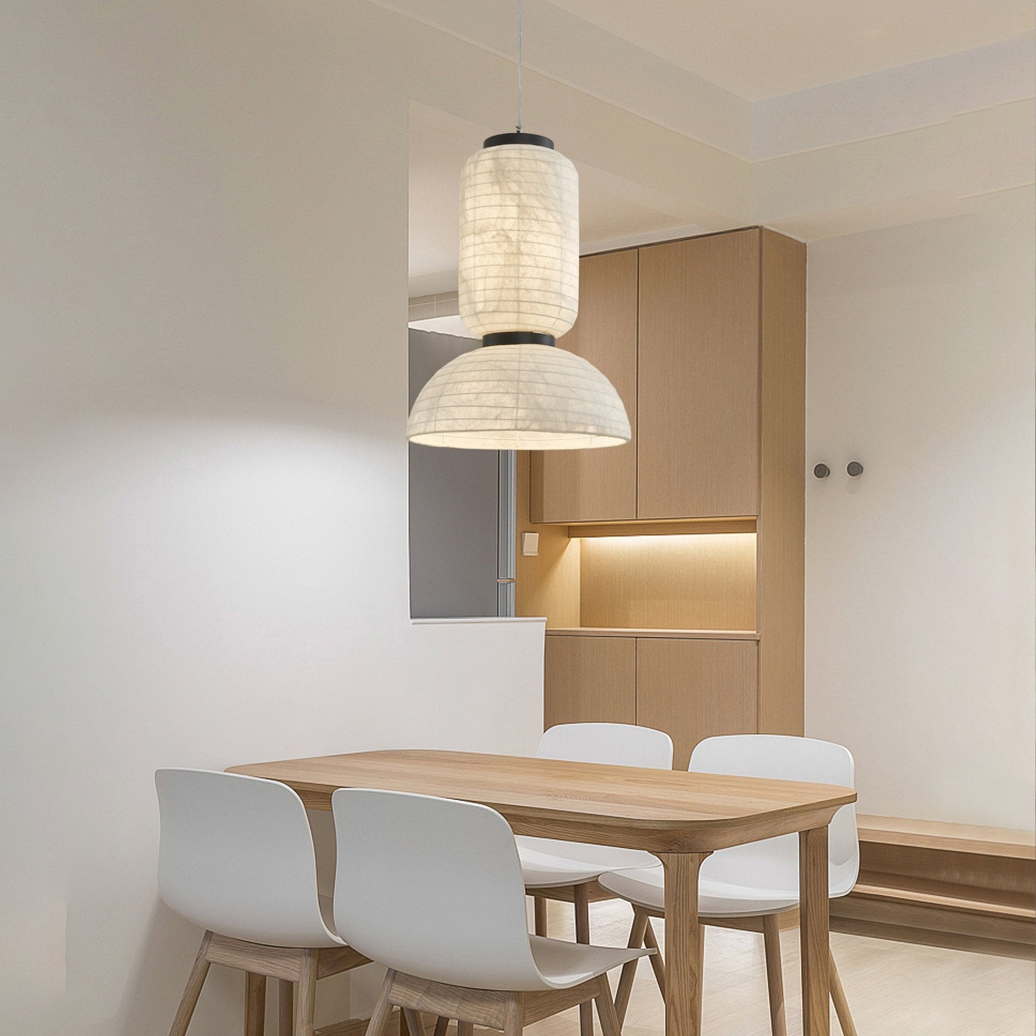 Uldoror Traditional Art Modern Silk Pendant Light - Letslighting