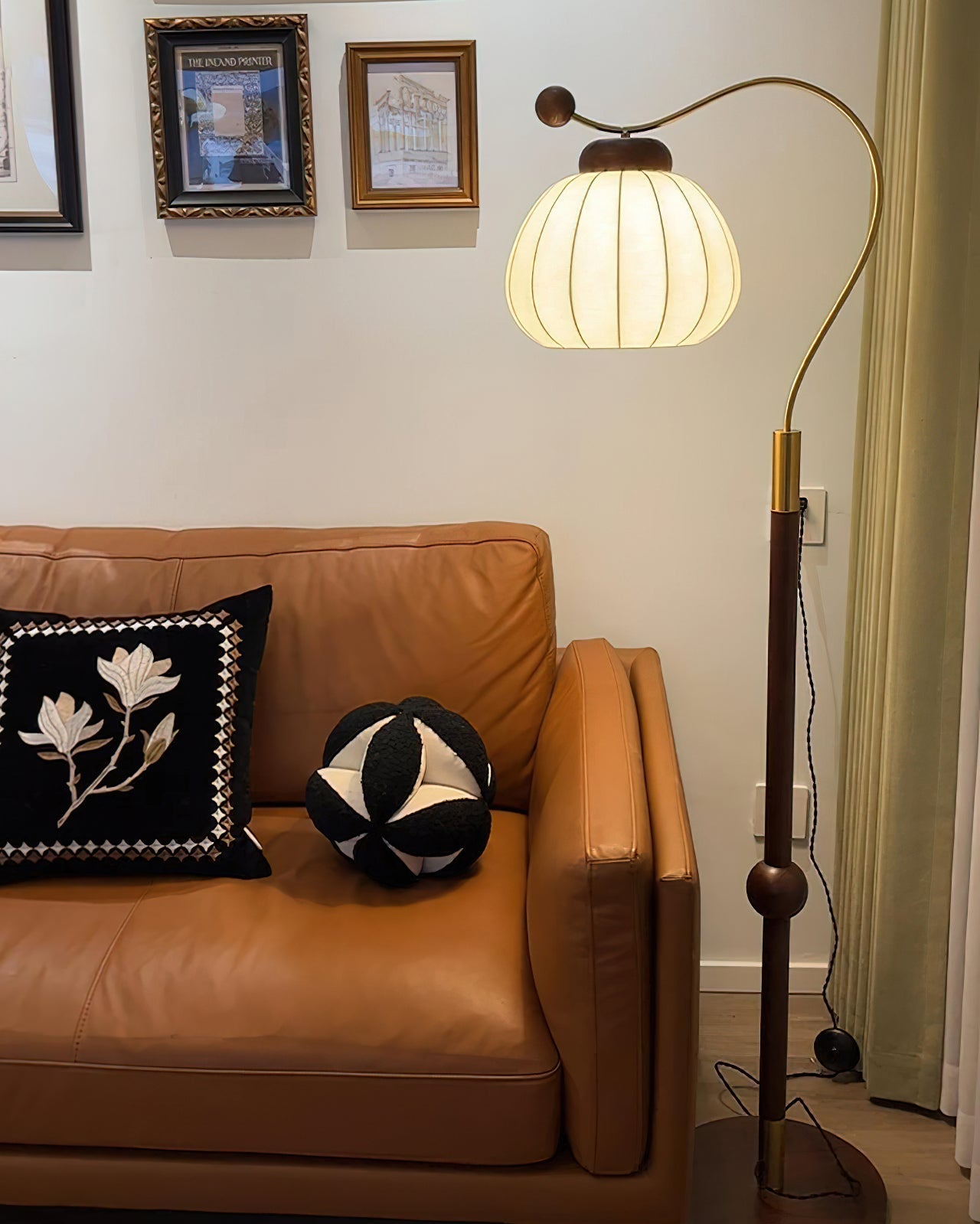 Thalis Silk Wood Floor Lamp - Letslighting