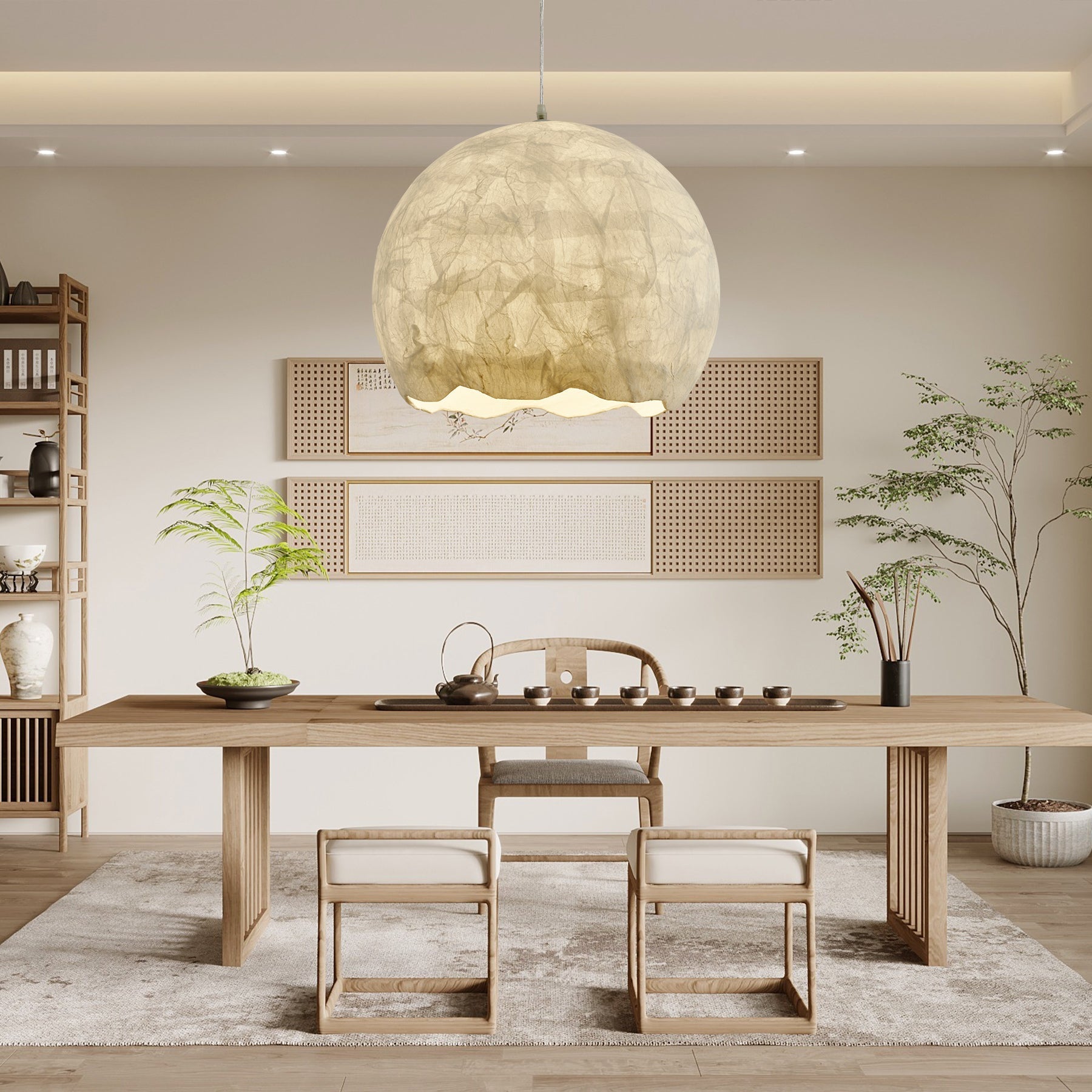 Nest Organic Silk Pendant Lamp - Letslighting