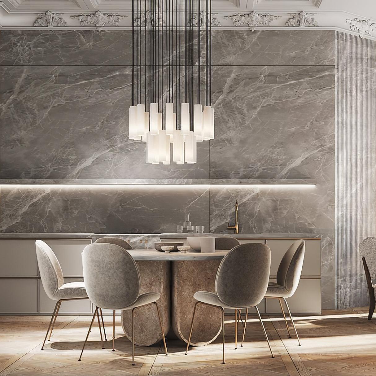 Nyxara Cluster Alabaster Pendant Light - Letslighting