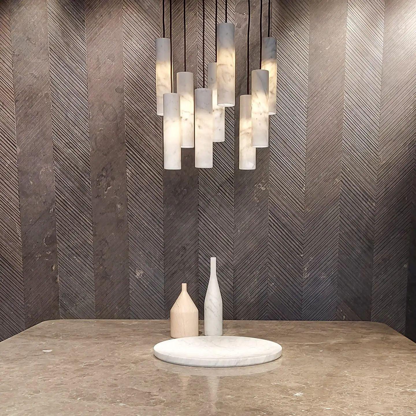 Nyxara Cluster Alabaster Pendant Light - Letslighting