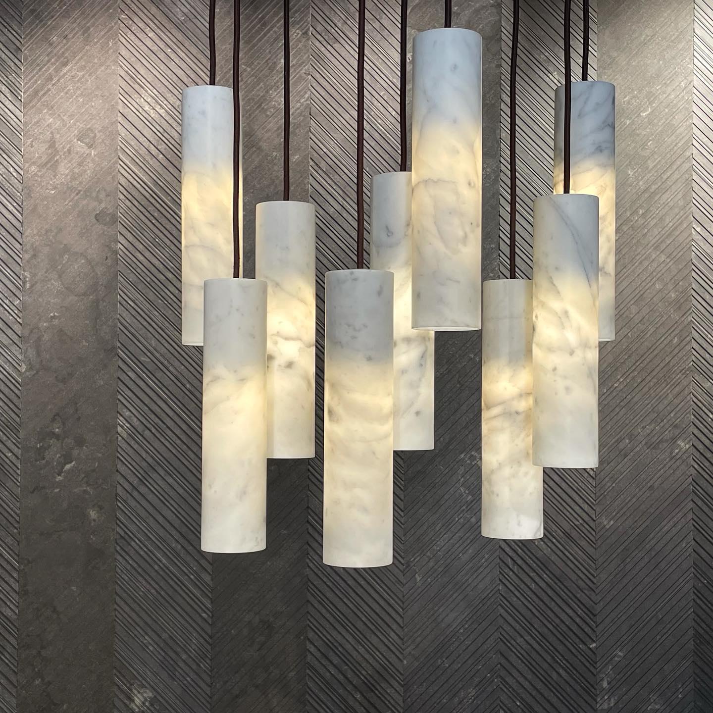 Nyxara Cluster Alabaster Pendant Light - Letslighting