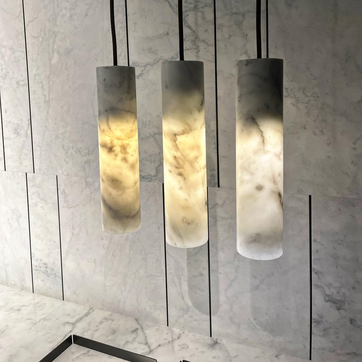 Nyxara Cluster Alabaster Pendant Light - Letslighting