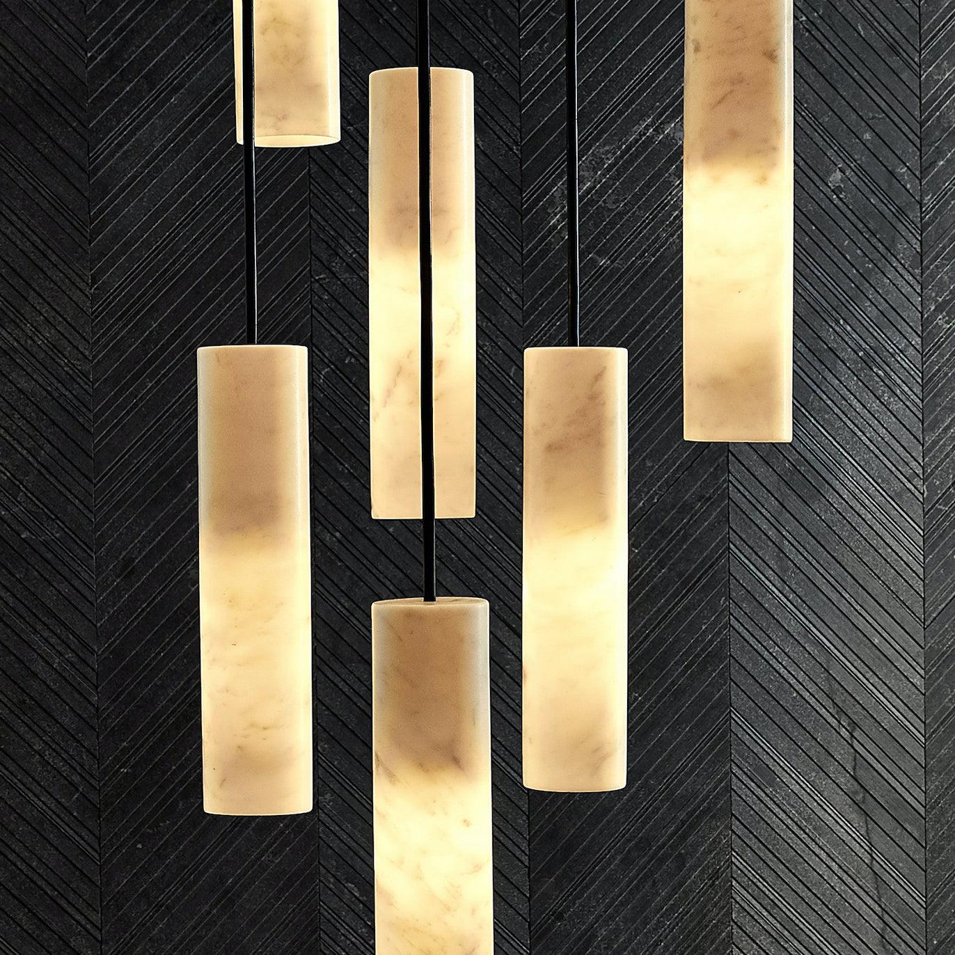 Nyxara Cluster Alabaster Pendant Light - Letslighting