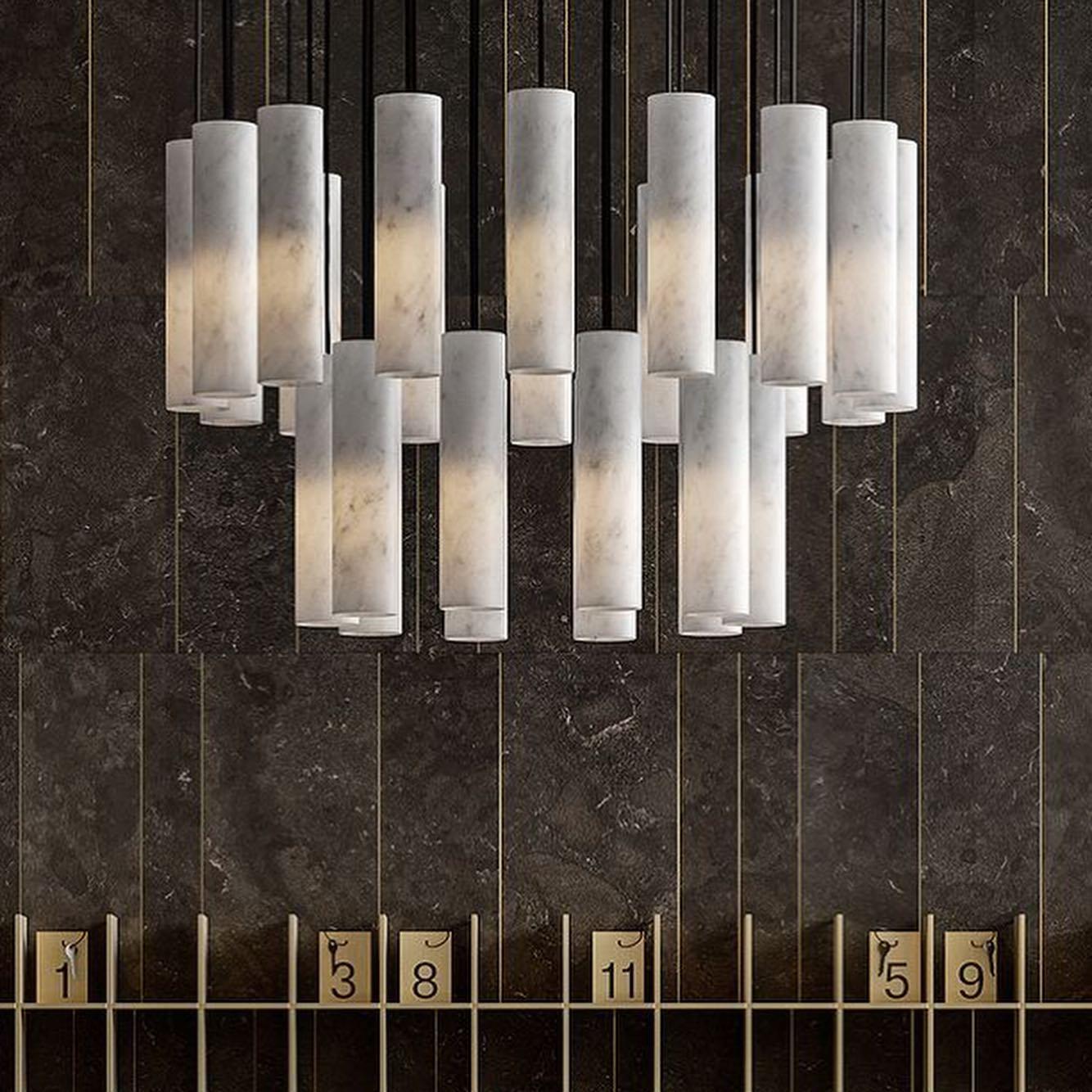 Nyxara Cluster Alabaster Pendant Light - Letslighting