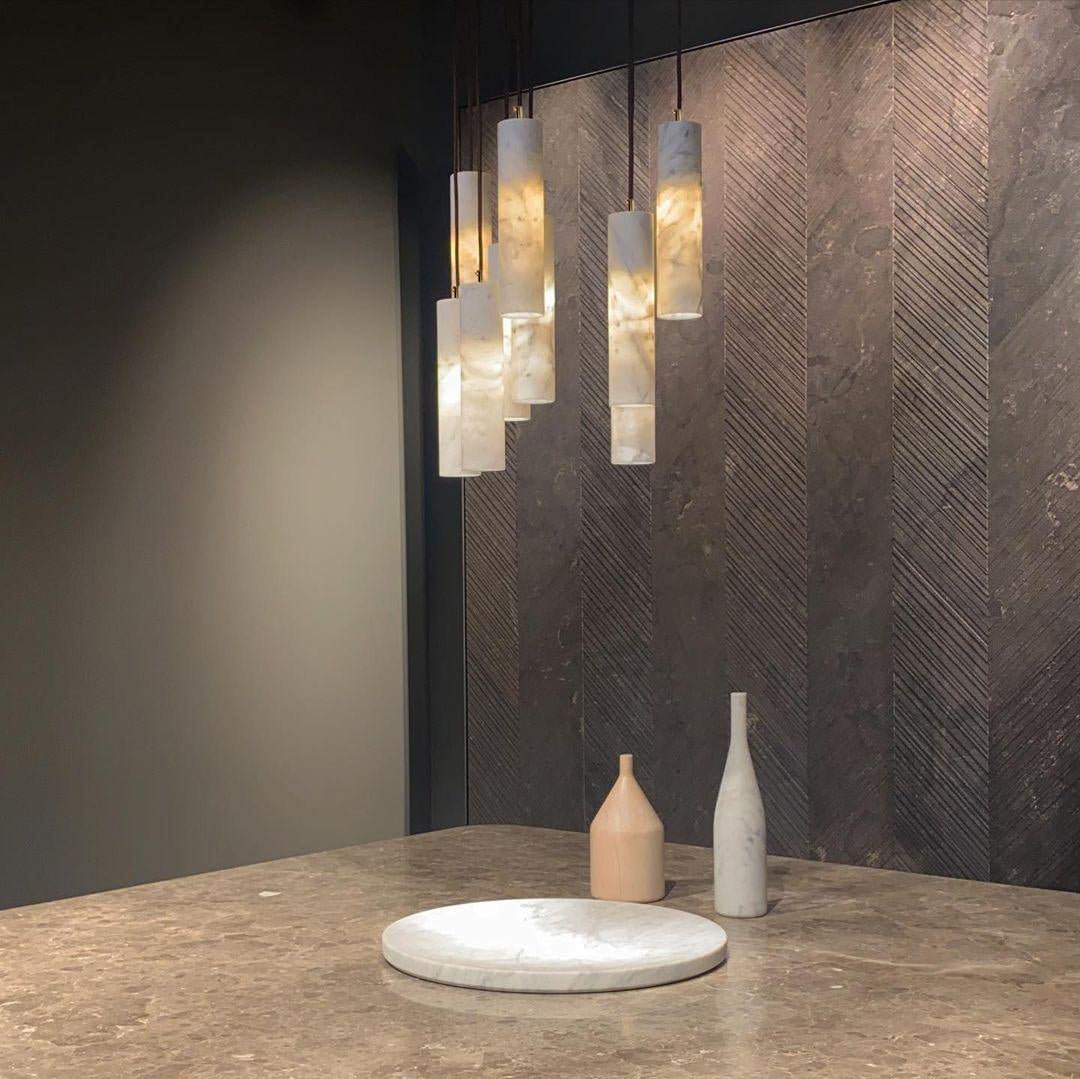 Nyxara Cluster Alabaster Pendant Light - Letslighting