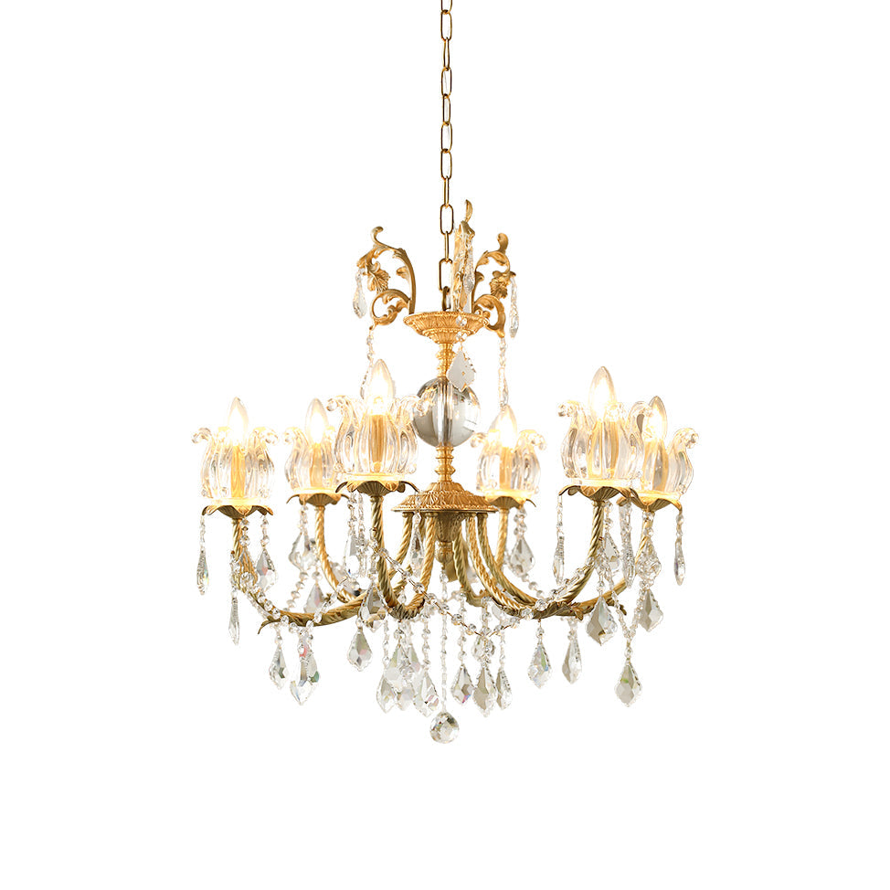 Evynyra Postmodern Luxury Brass Crystal Chandelier - Letslighting