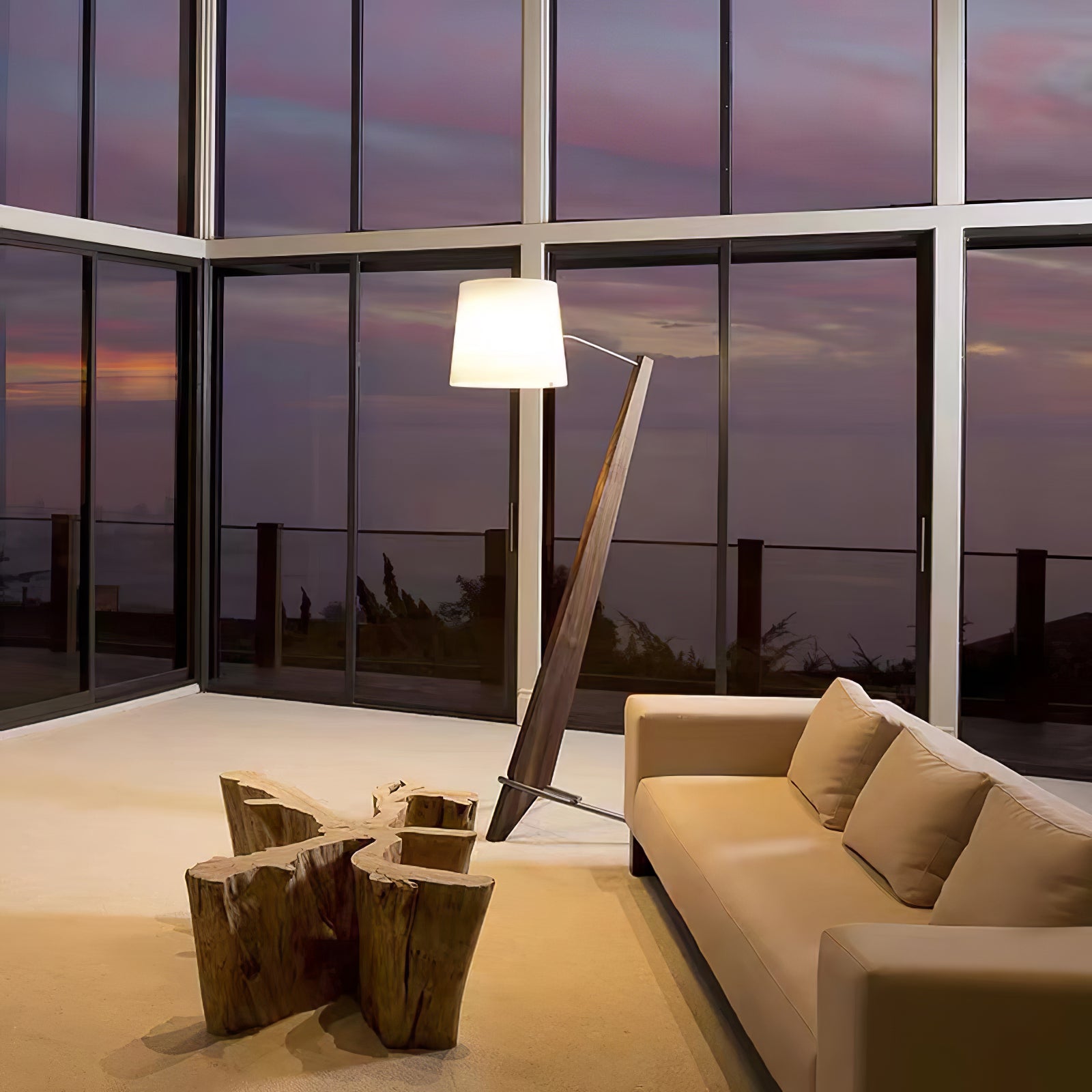 Torix Wood Fabric Floor Lamp - Letslighting