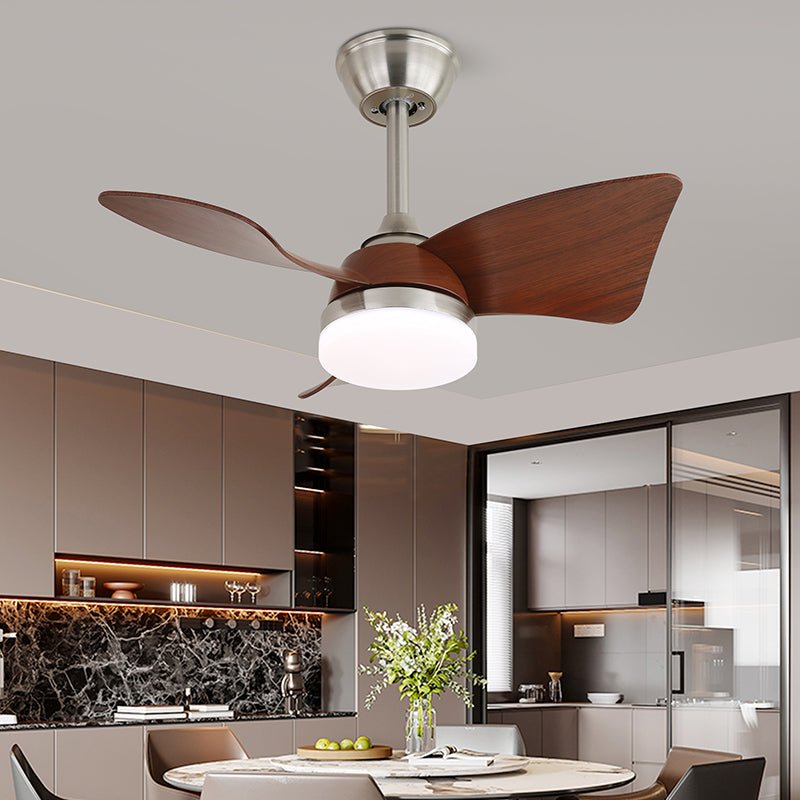 Arden Minimalist Black Wood Ceiling Fan Light - Letslighting