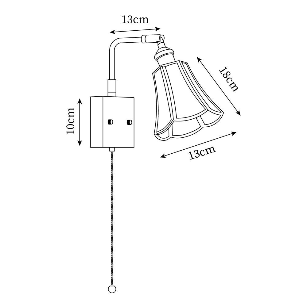 Simone Wall Lamp Floral Glass - Letslighting