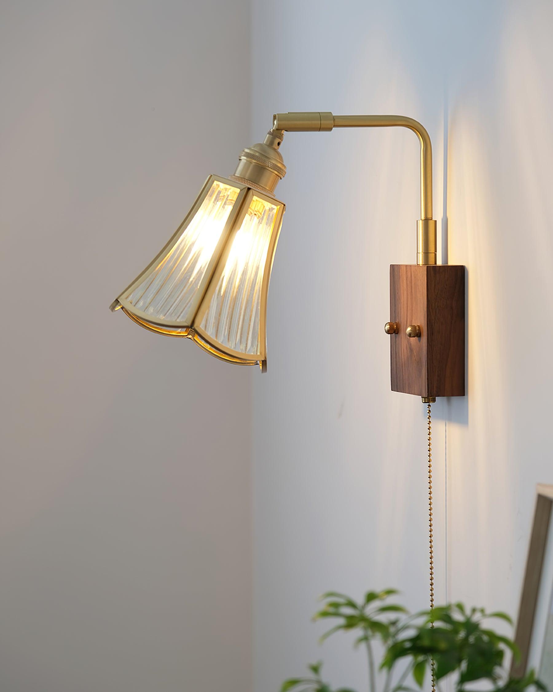 Simone Wall Lamp Floral Glass - Letslighting