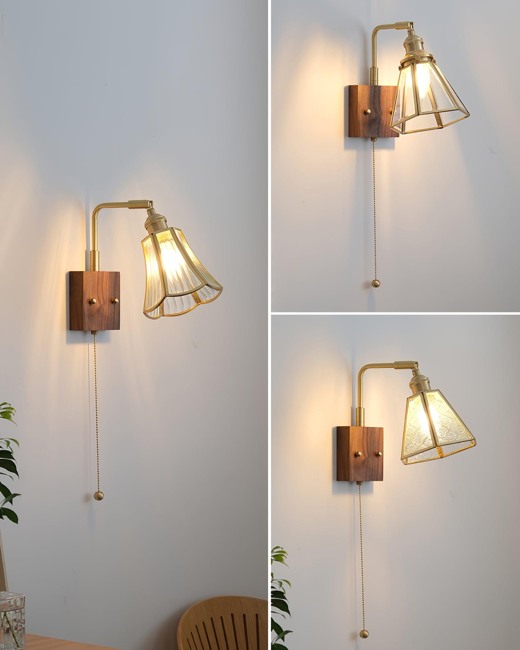 Simone Wall Lamp Floral Glass - Letslighting