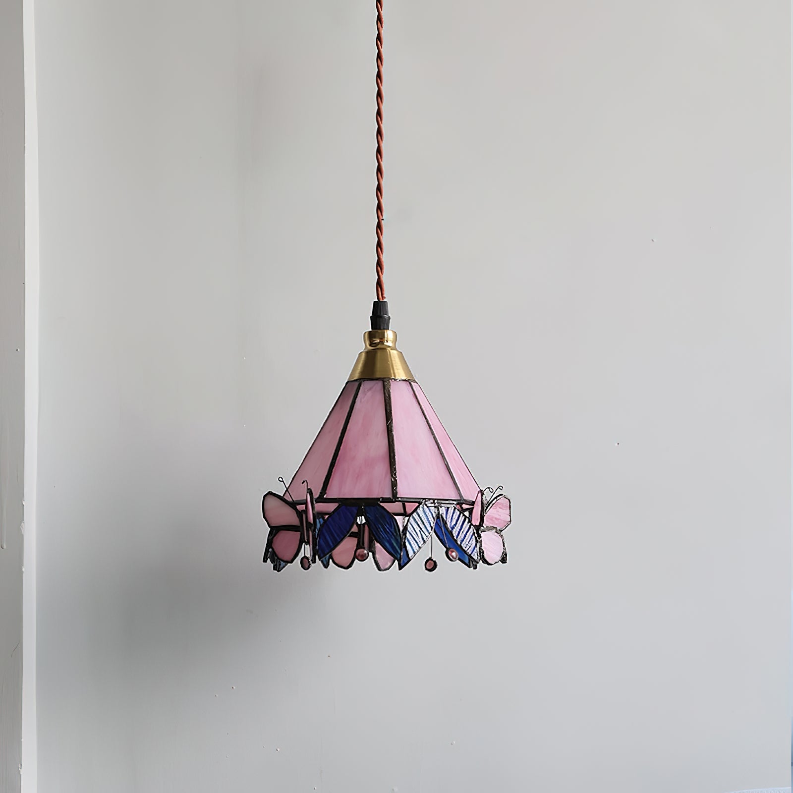 Tiffany Butterfly Tiffany Pink Pendant Light - Letslighting