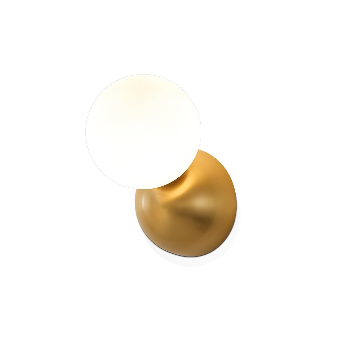 Lysola Sphere Glass Brass Wall Light - Letslighting