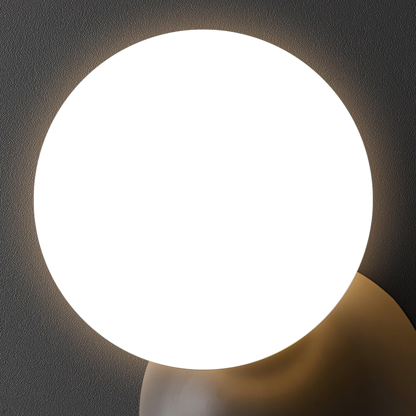 Lysola Sphere Glass Brass Wall Light - Letslighting