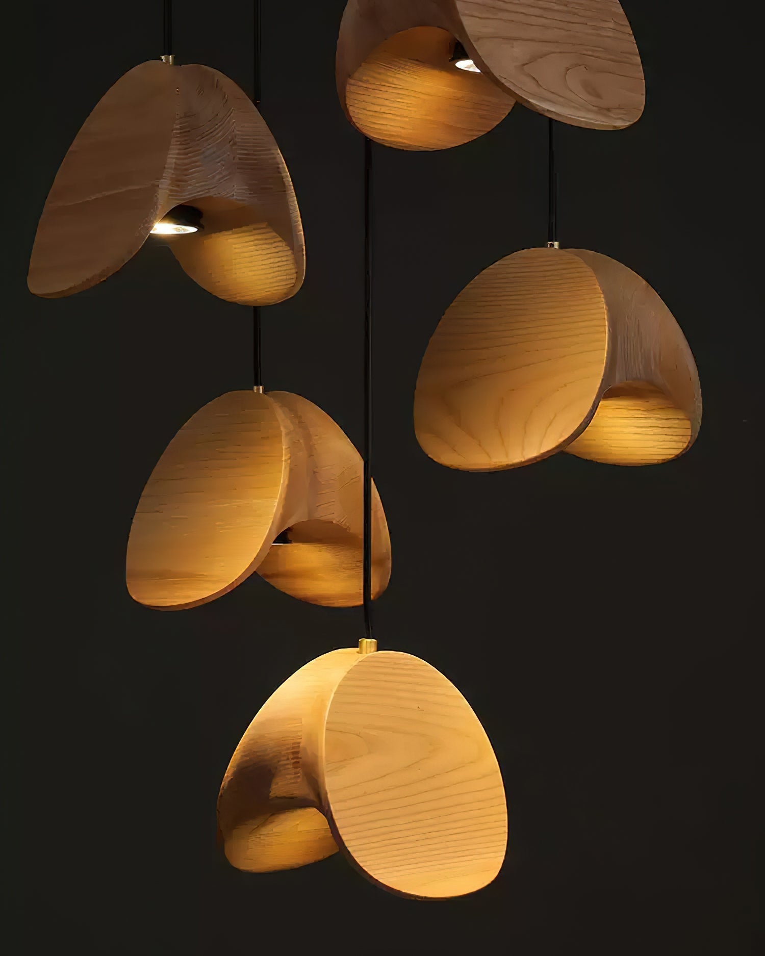 Elmiren Cluster Wood Pendant Light - Letslighting