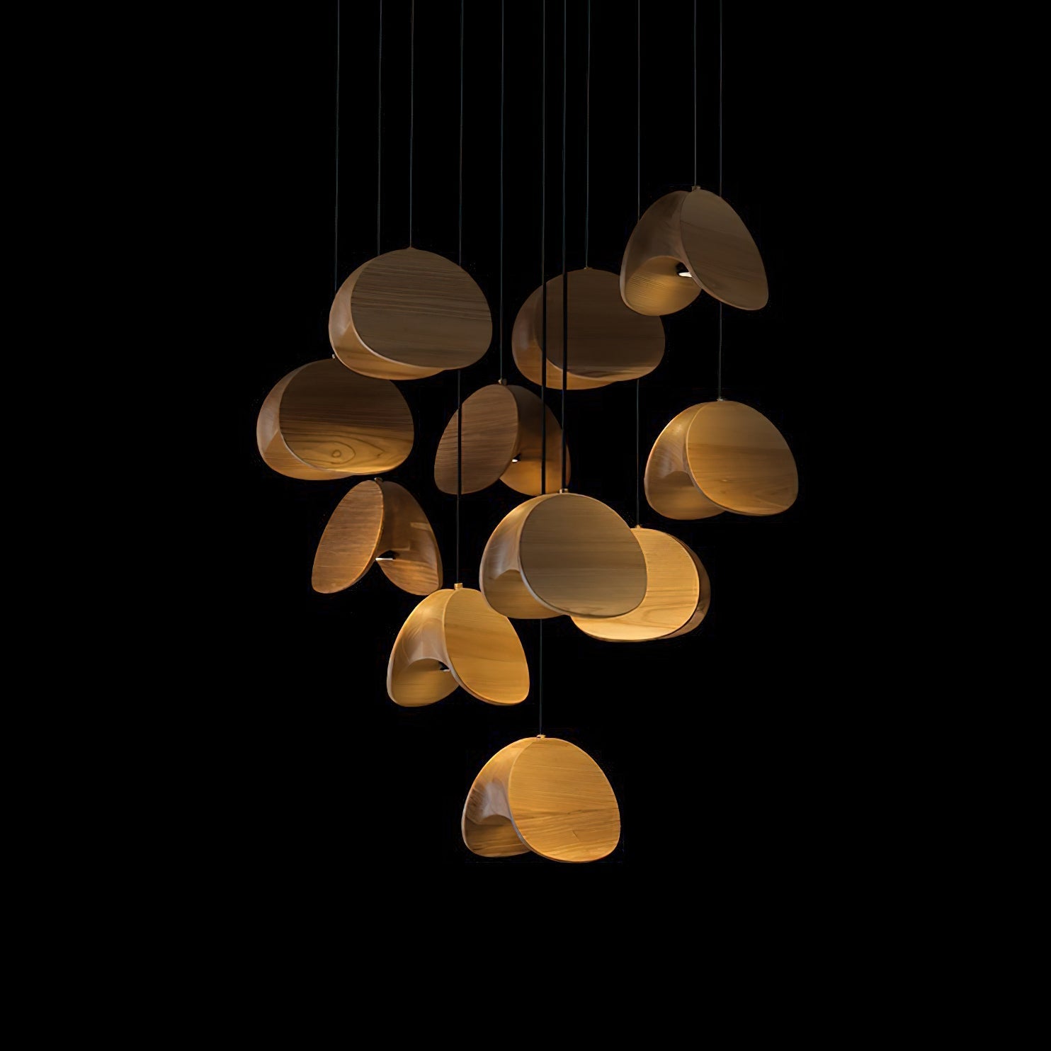 Elmiren Cluster Wood Pendant Light - Letslighting
