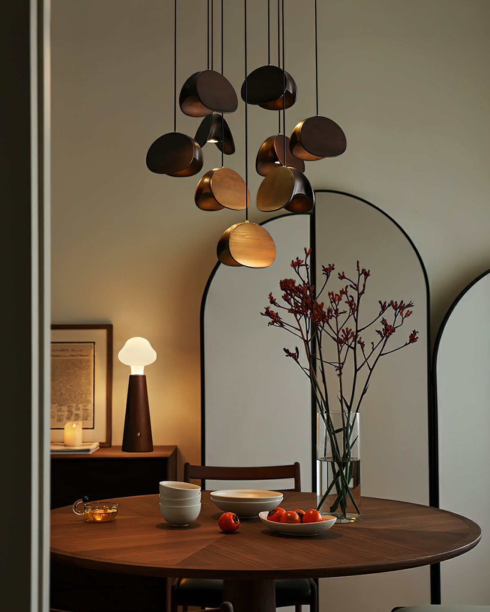 Elmiren Cluster Wood Pendant Light - Letslighting