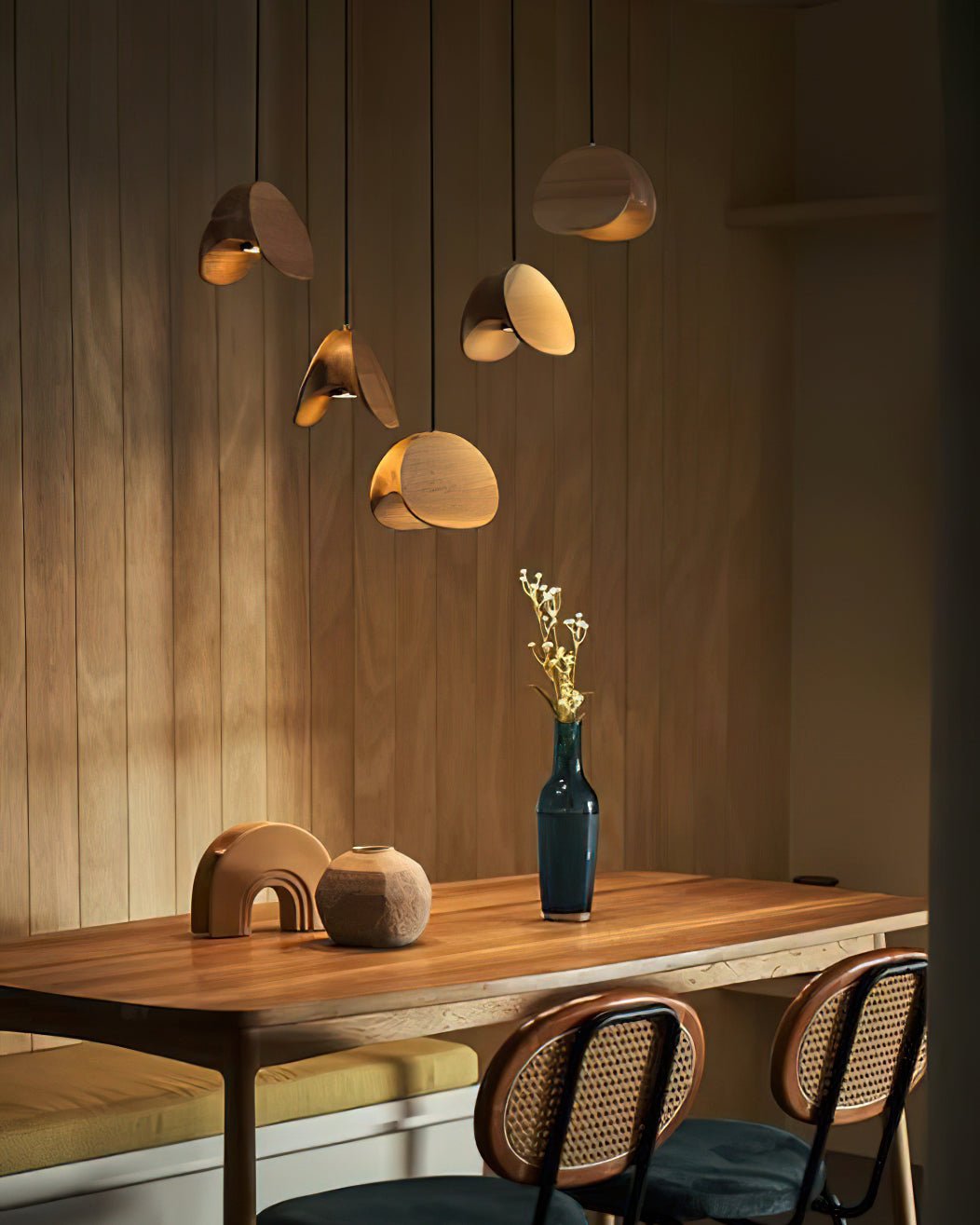 Elmiren Cluster Wood Pendant Light - Letslighting