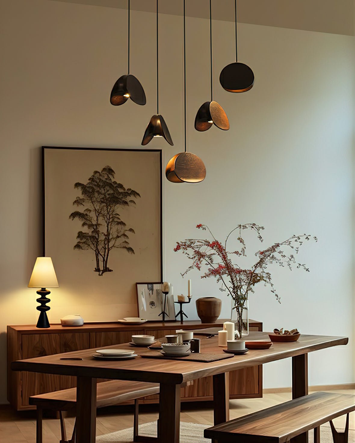 Elmiren Cluster Wood Pendant Light - Letslighting