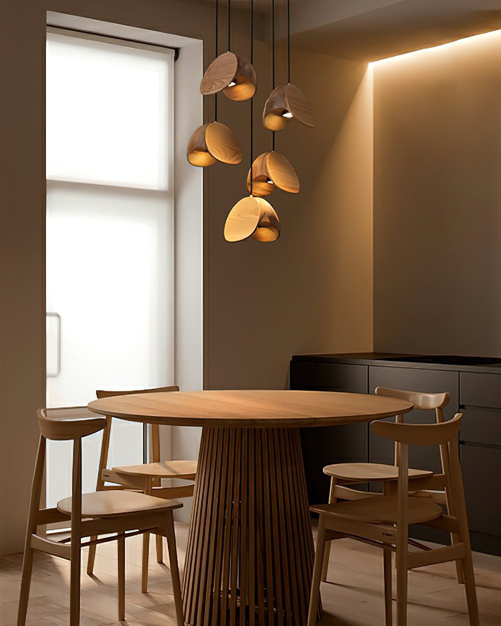 Elmiren Cluster Wood Pendant Light - Letslighting