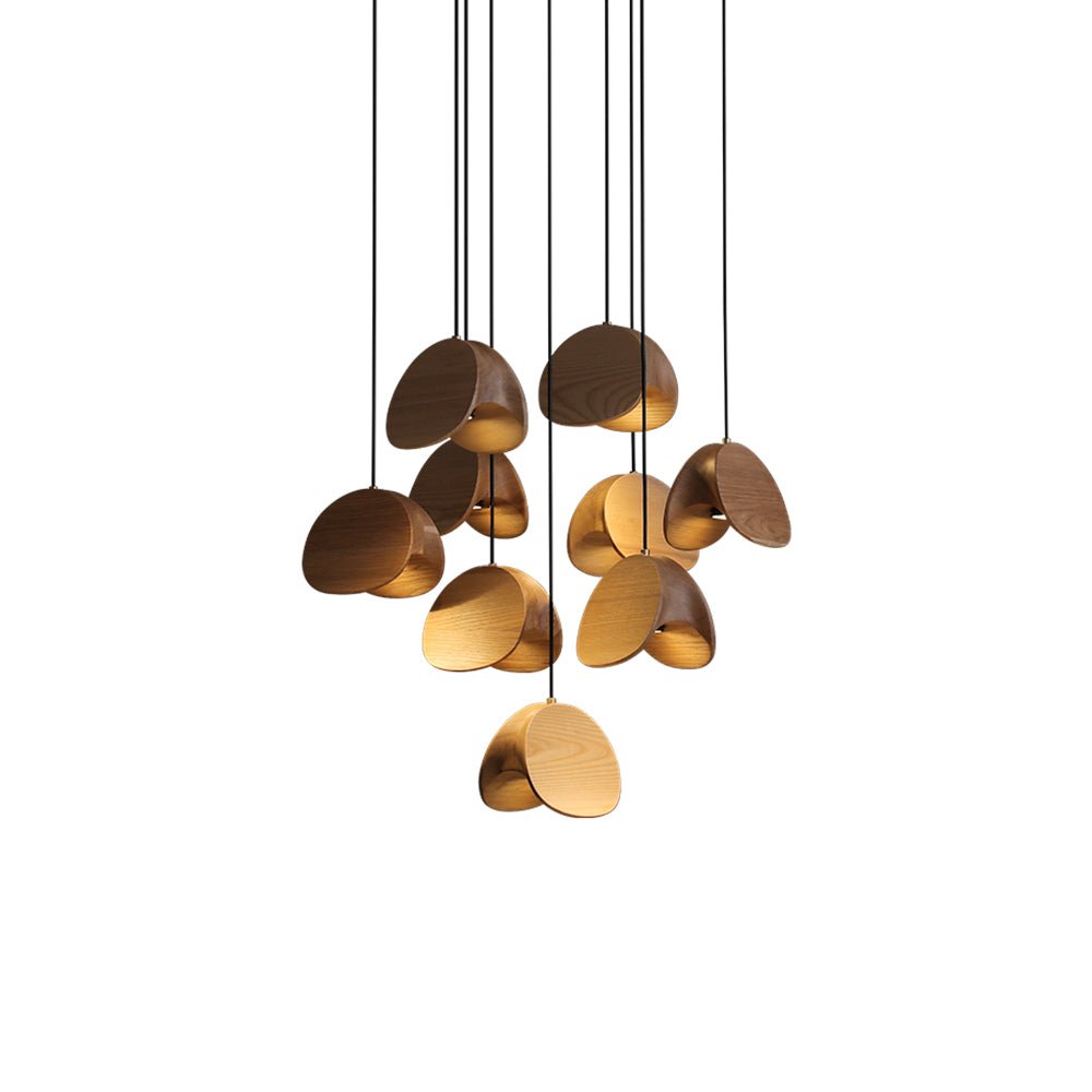 Elmiren Cluster Wood Pendant Light - Letslighting