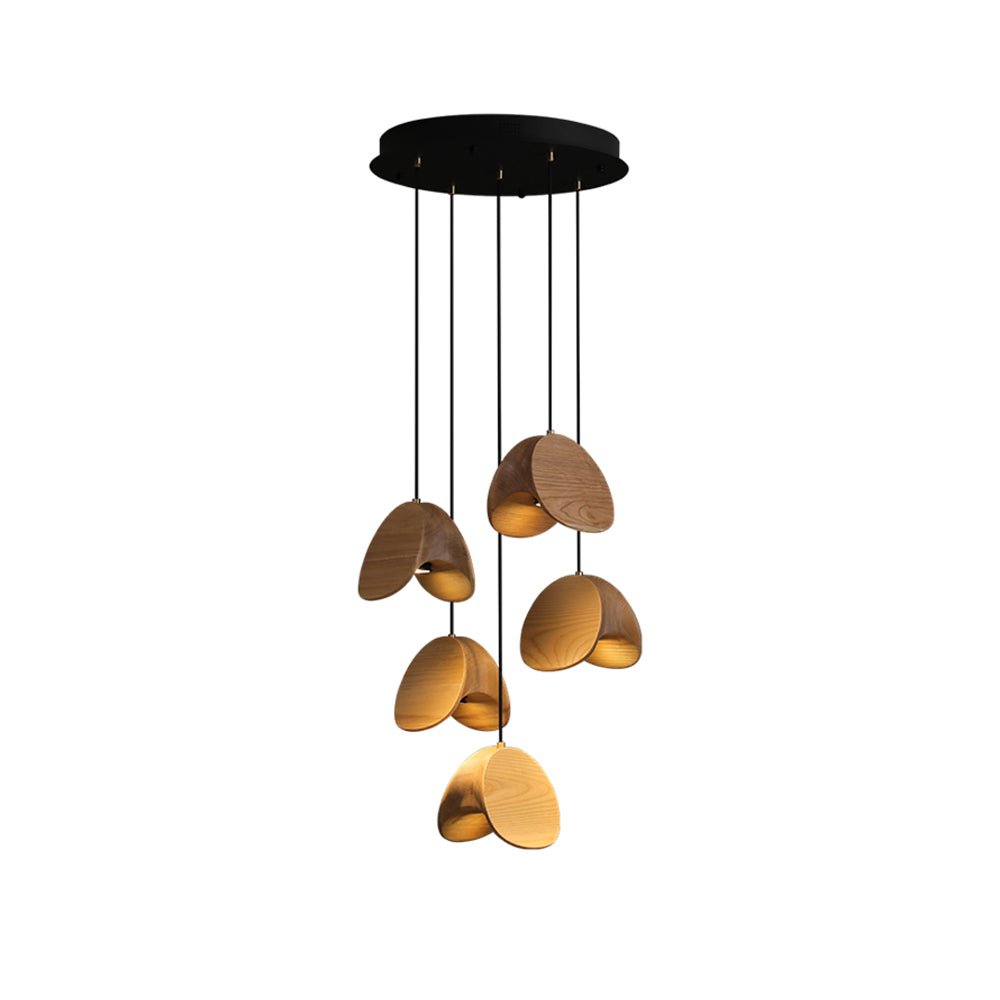 Elmiren Cluster Wood Pendant Light - Letslighting