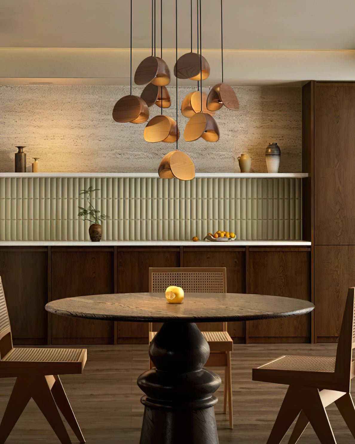 Elmiren Cluster Wood Pendant Light - Letslighting
