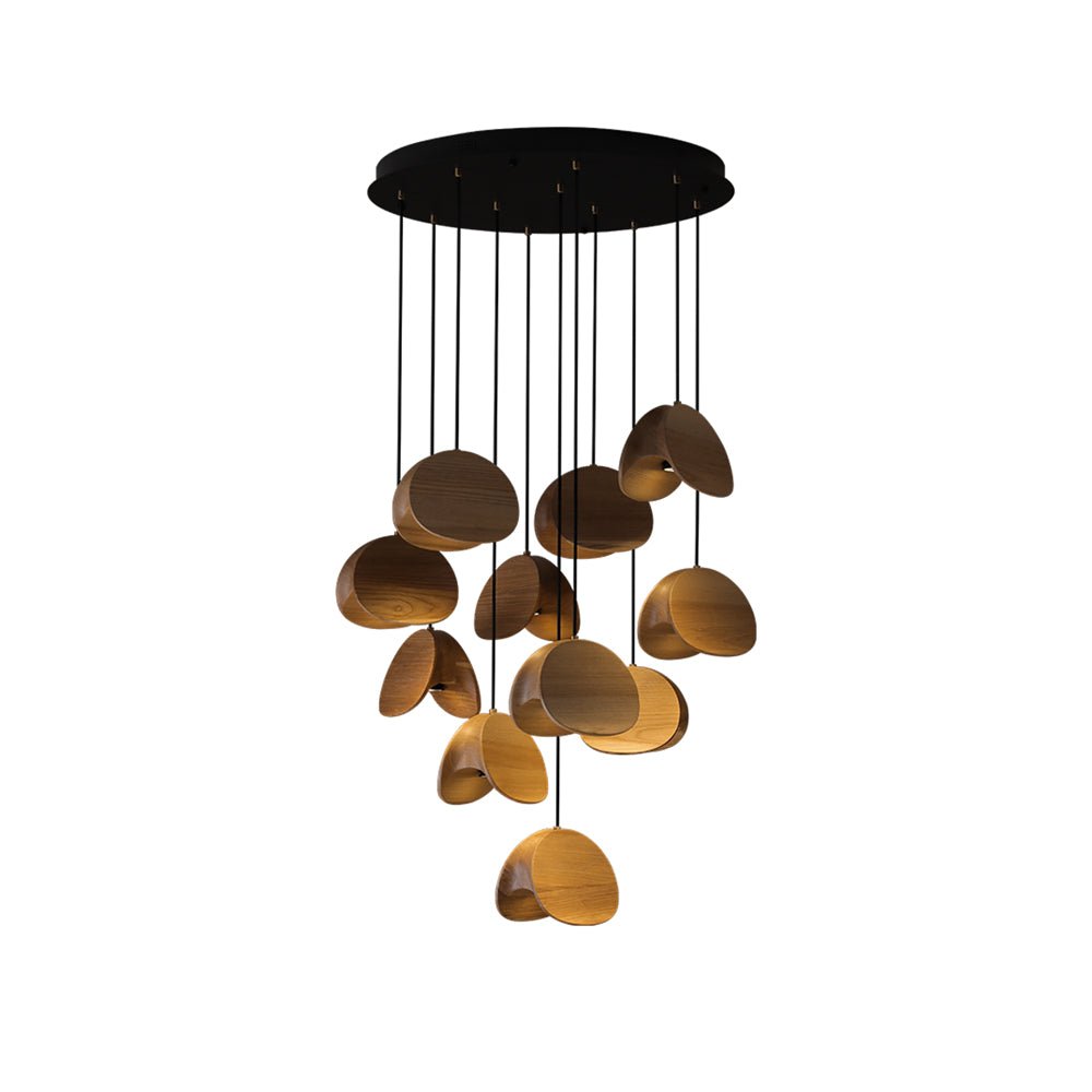 Elmiren Cluster Wood Pendant Light - Letslighting