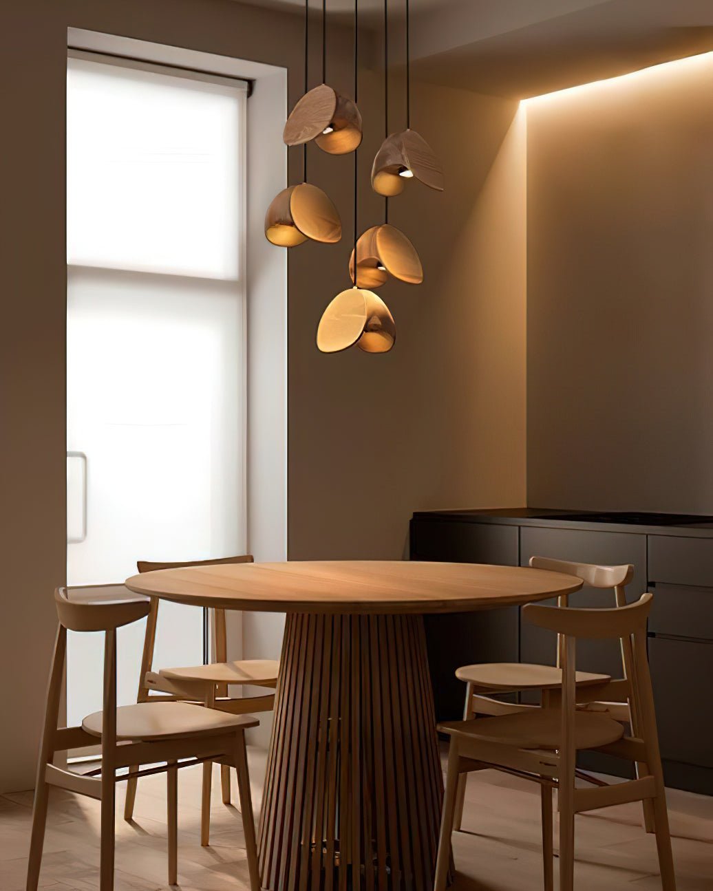 Elmiren Cluster Wood Pendant Light - Letslighting