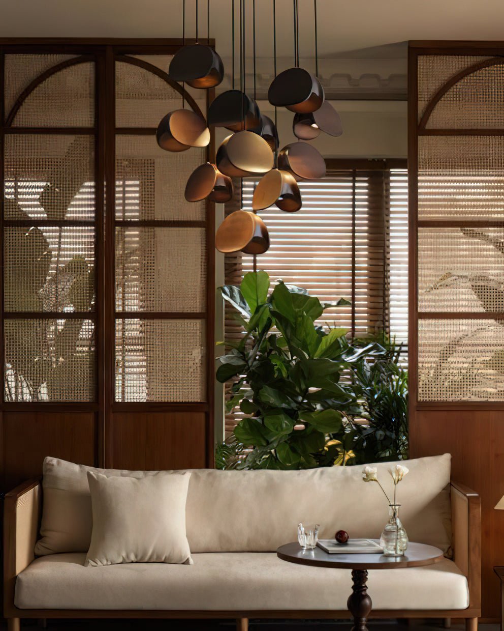Elmiren Cluster Wood Pendant Light - Letslighting