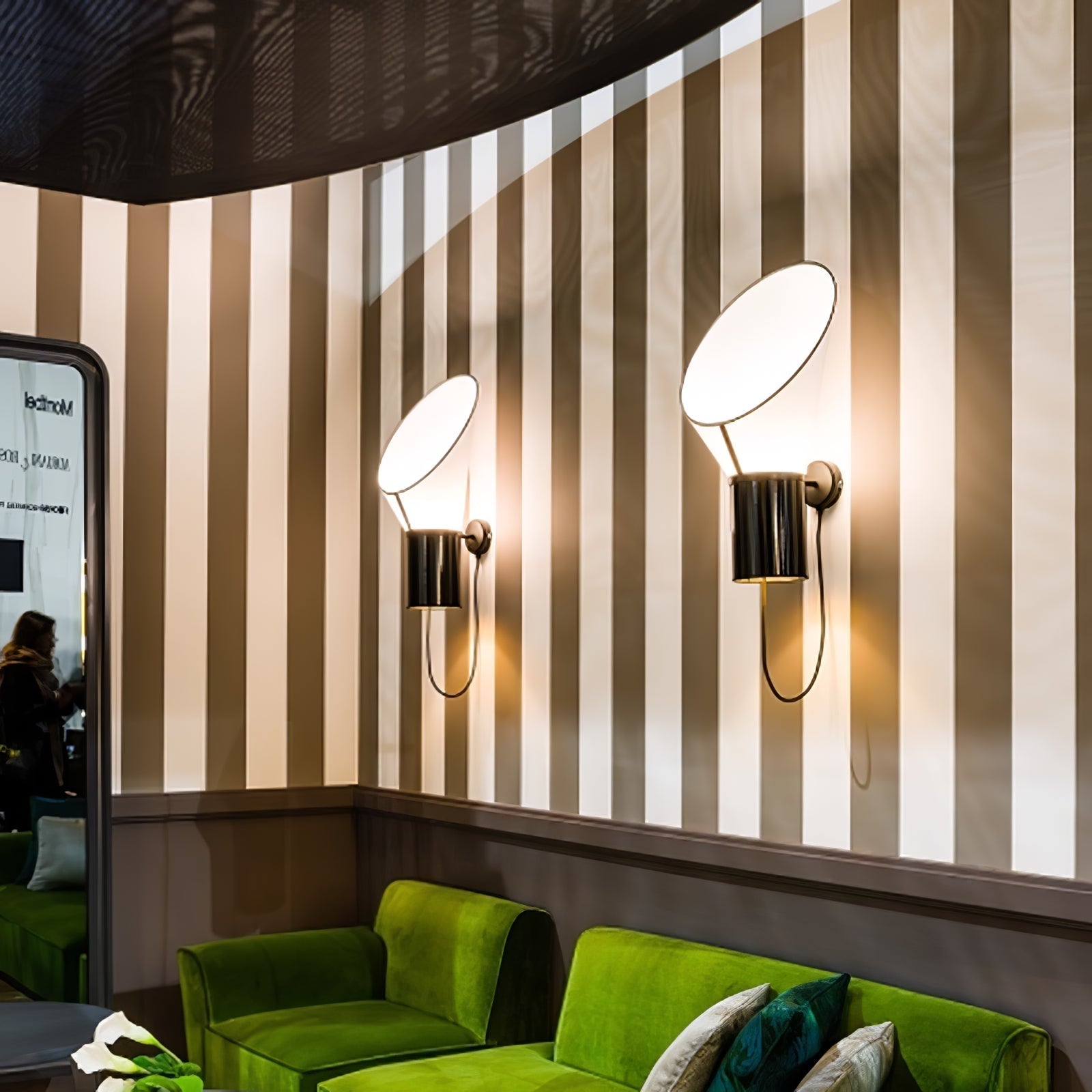 Sketch Modern Metal & Fabric Wall Light