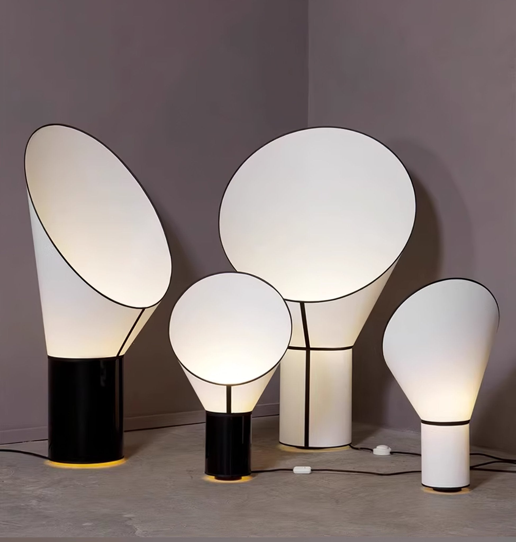 Artful Modern Fabric & Metal Table Lamp