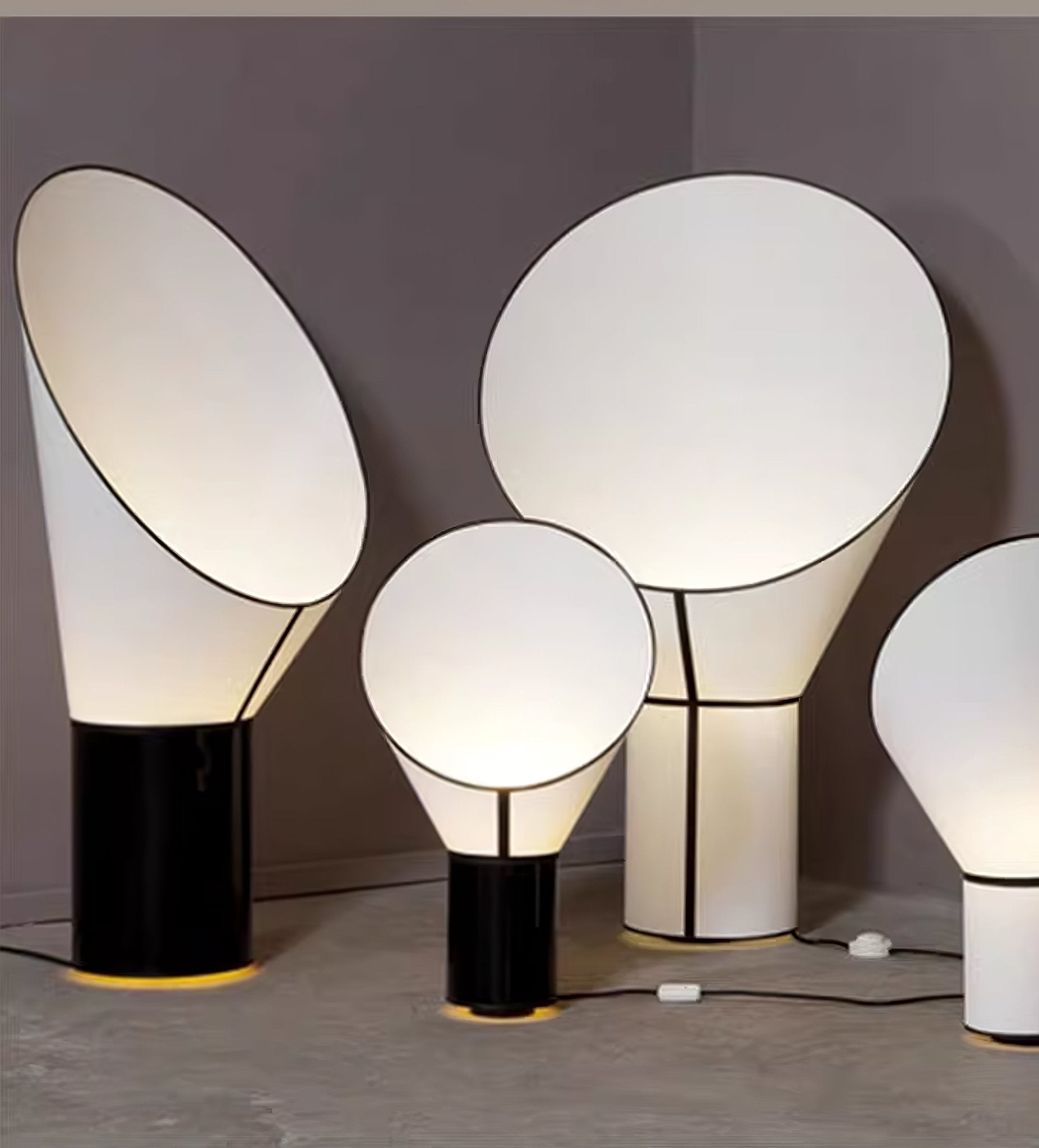 Artful Modern Fabric & Metal Table Lamp