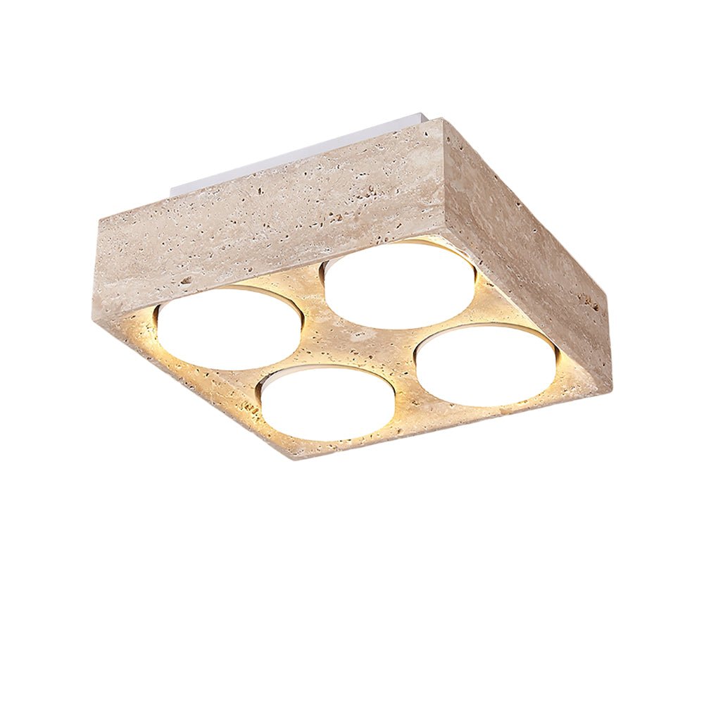 Virinira Quad-Spot Travertine Ceiling Light - Letslighting
