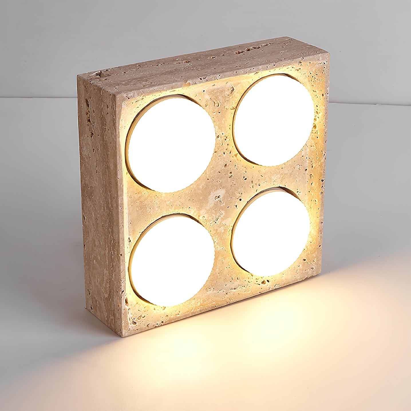 Virinira Quad-Spot Travertine Ceiling Light - Letslighting