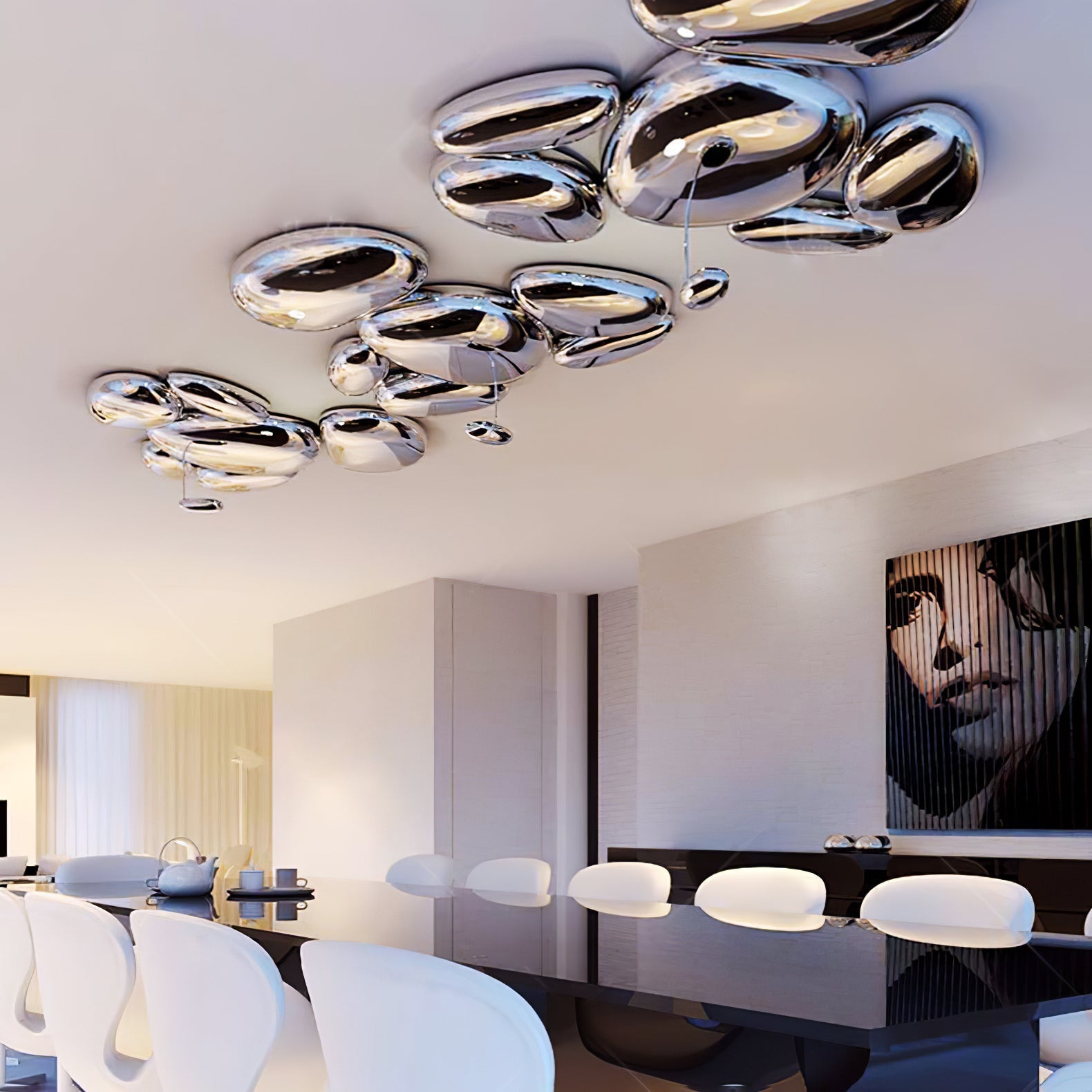 Valentina Contemporary Skydro Ceiling Light Smoke Gray