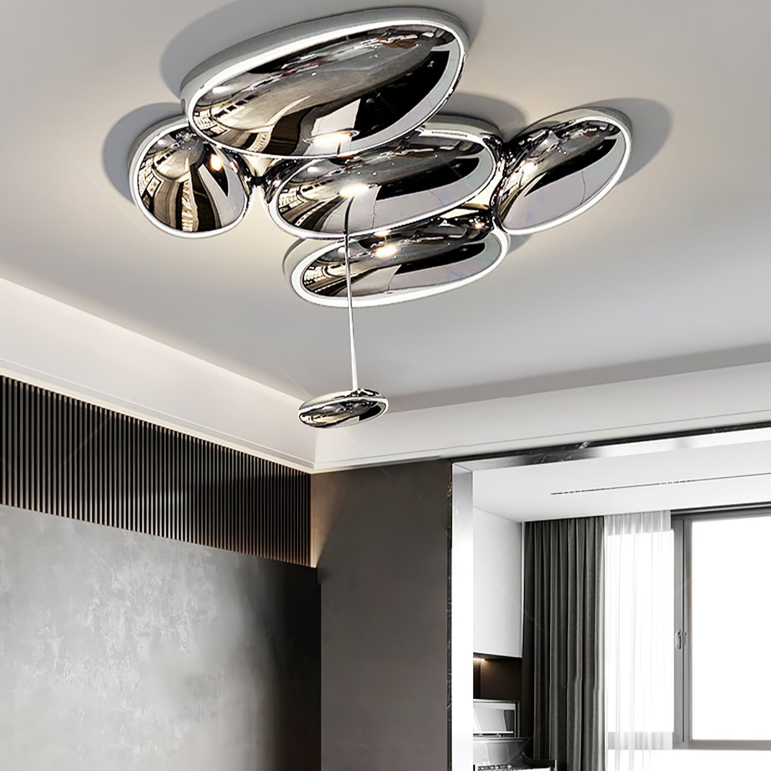 Valentina Contemporary Skydro Ceiling Light Smoke Gray